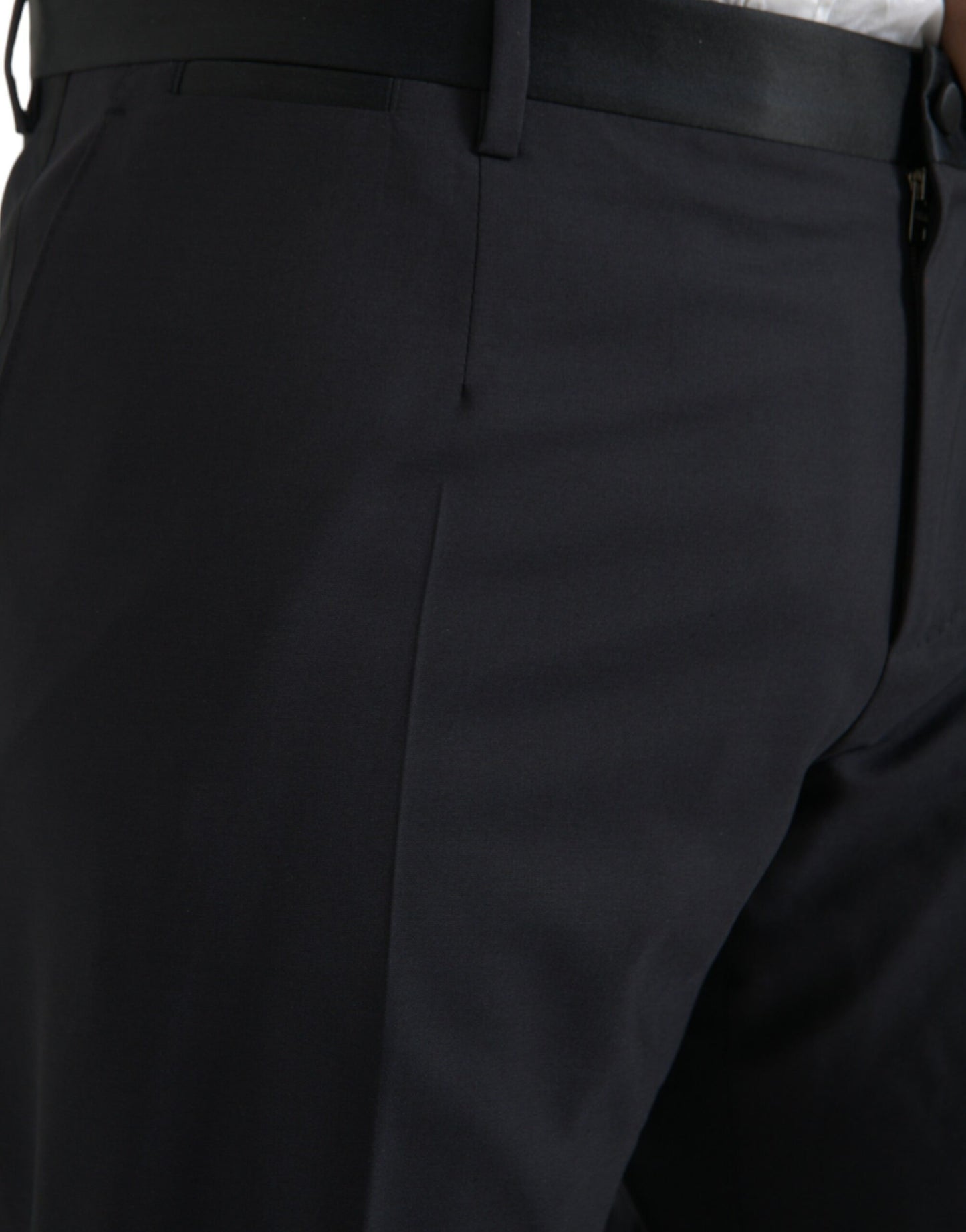 Blue Wool Men Skinny Dress Pants-Dolce & Gabbana-LabelTerrace.com