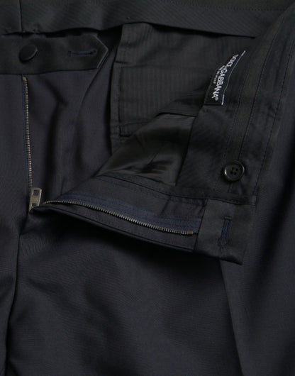 Blue Wool Men Skinny Dress Pants-Dolce & Gabbana-LabelTerrace.com