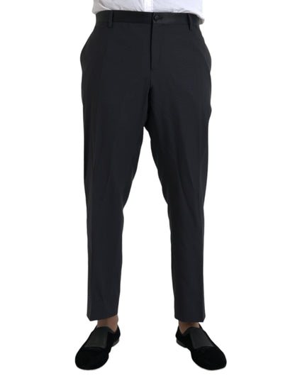 Blue Wool Men Skinny Dress Pants-Dolce & Gabbana-LabelTerrace.com