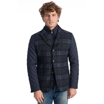 Blue Wool Men's Jacket-Roberto Pepe Luxury-LabelTerrace.com