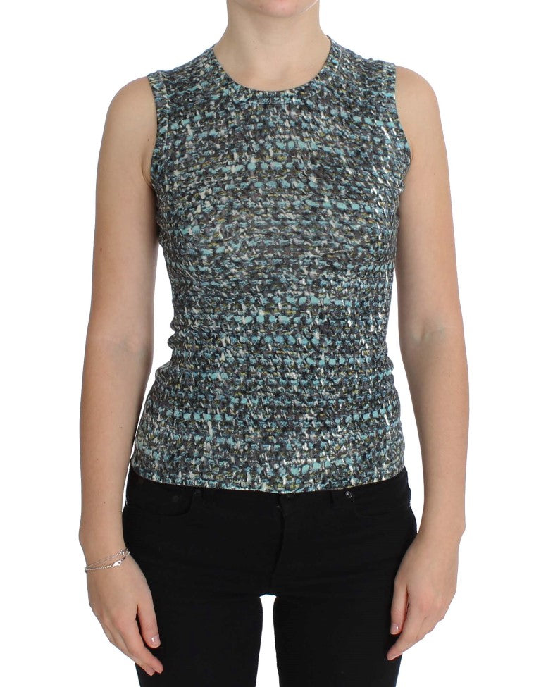 Blue Wool Sweater Sleeveless Pullover-Dolce & Gabbana-LabelTerrace.com