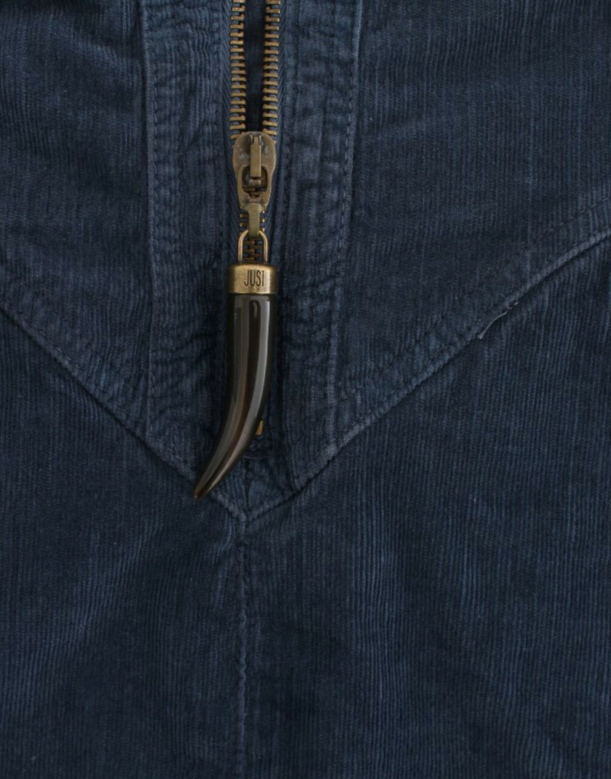 Blue corduroy pencil skirt-Cavalli-LabelTerrace.com