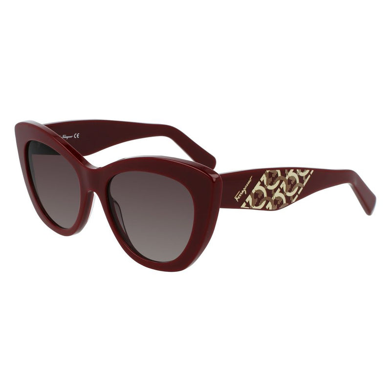 Bordeaux Acetate Sunglasses-Salvatore Ferragamo-LabelTerrace.com