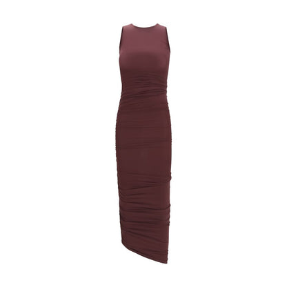 Bordeaux Polyamide Casual Dress