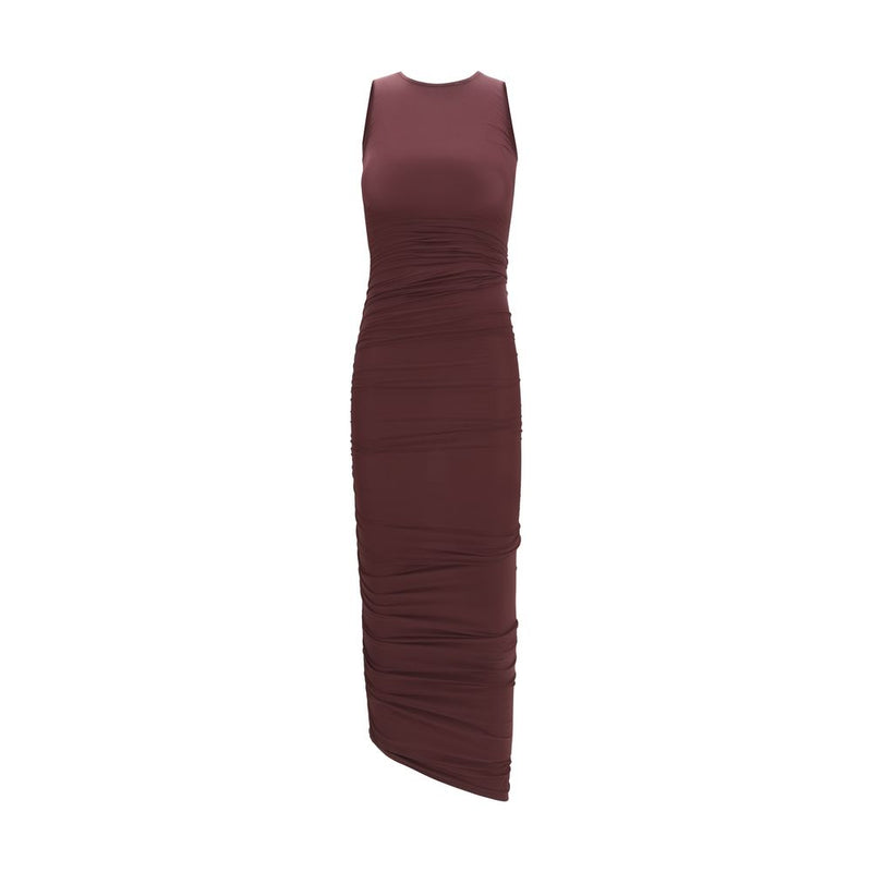 Bordeaux Polyamide Casual Dress
