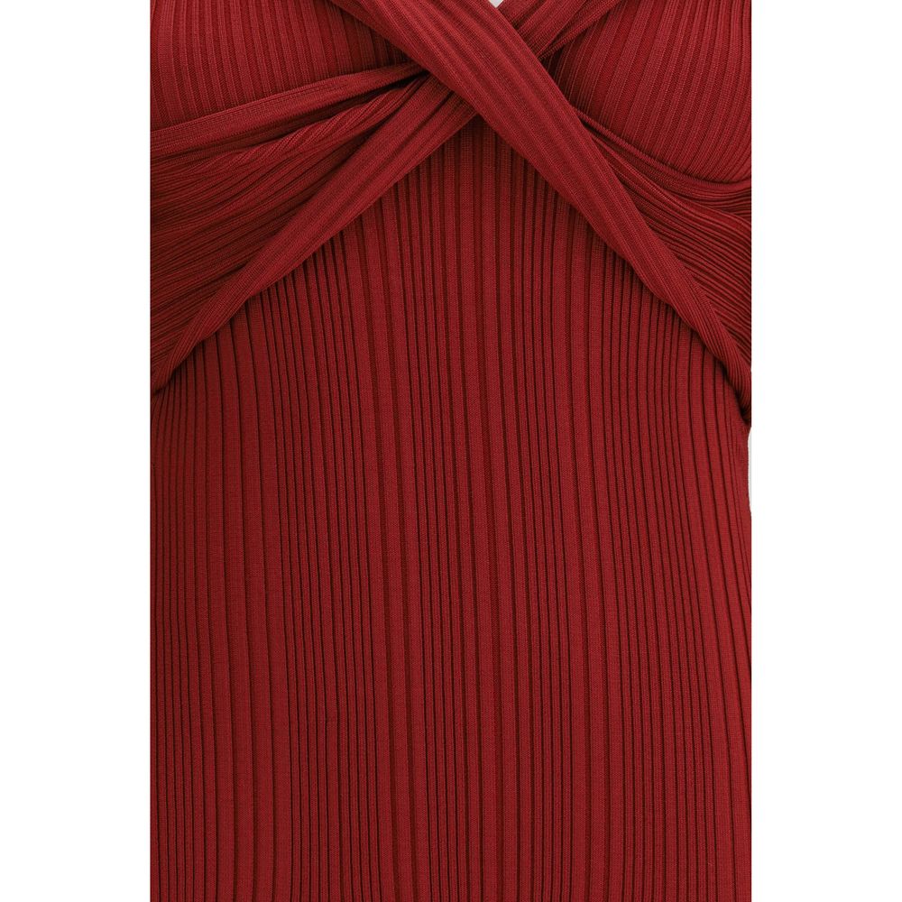 Bordeaux Viscose Casual Dress