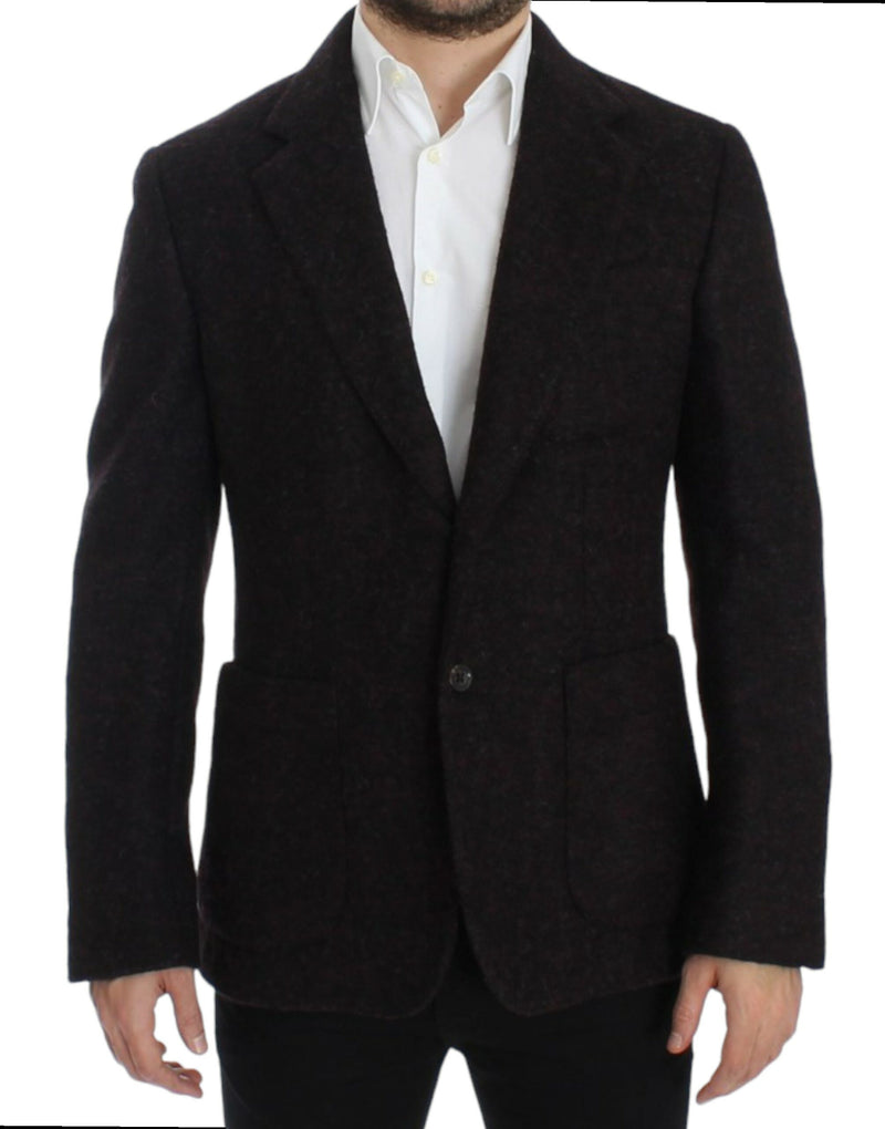 Bordeaux alpaga two button blazer-Dolce & Gabbana-LabelTerrace.com