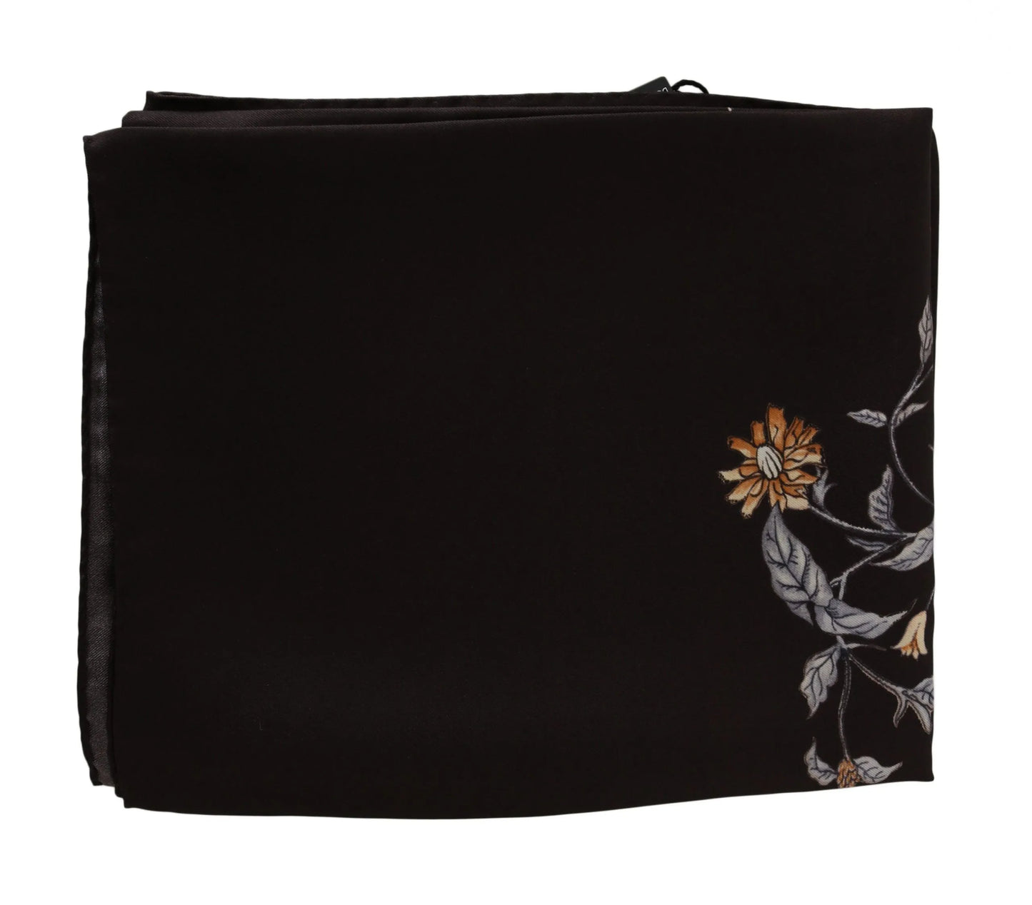 Brown 100% Silk Bird Print Wrap 80cm X 102cm RRP Scarf-Dolce & Gabbana-LabelTerrace.com