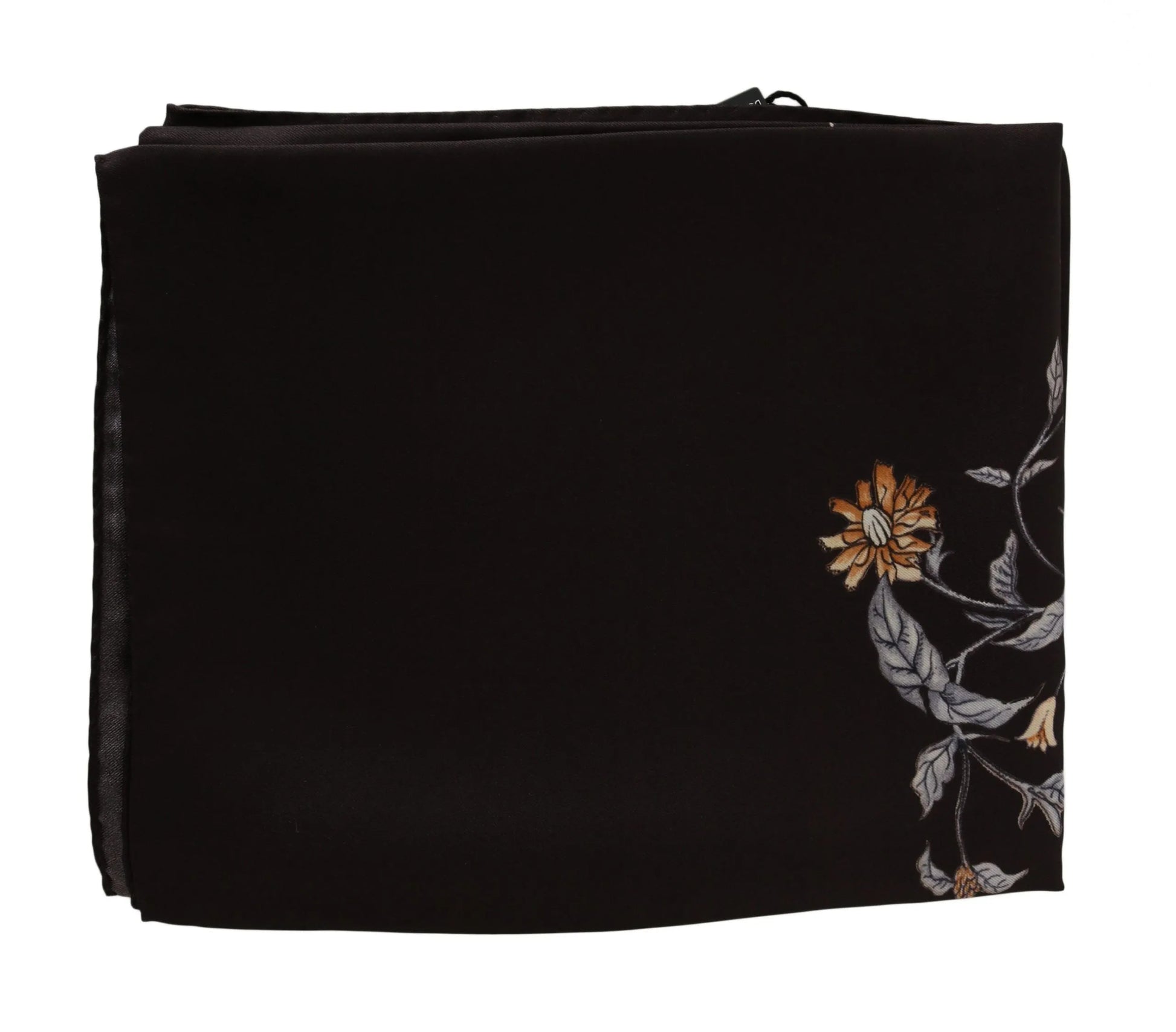 Brown 100% Silk Bird Print Wrap 80cm X 102cm RRP Scarf-Dolce & Gabbana-LabelTerrace.com