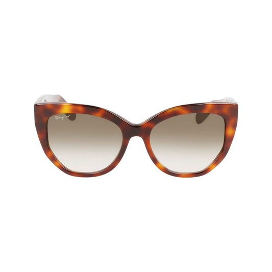 Brown Acetate Sunglasses-Ferragamo-LabelTerrace.com
