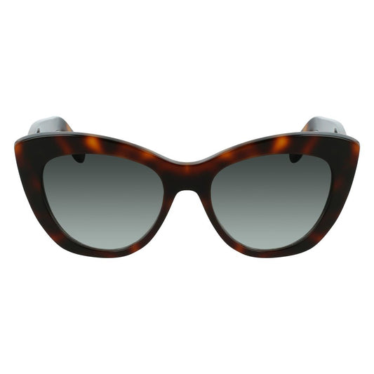 Brown Acetate Sunglasses-Salvatore Ferragamo-LabelTerrace.com
