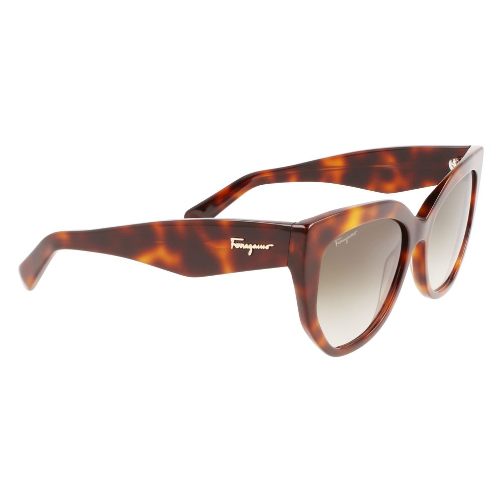 Brown Acetate Sunglasses-Ferragamo-LabelTerrace.com