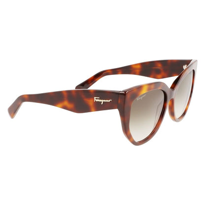 Brown Acetate Sunglasses-Ferragamo-LabelTerrace.com