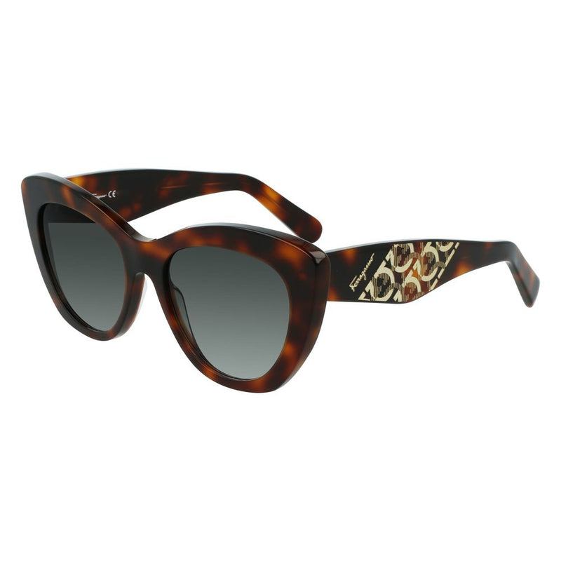 Brown Acetate Sunglasses-Salvatore Ferragamo-LabelTerrace.com