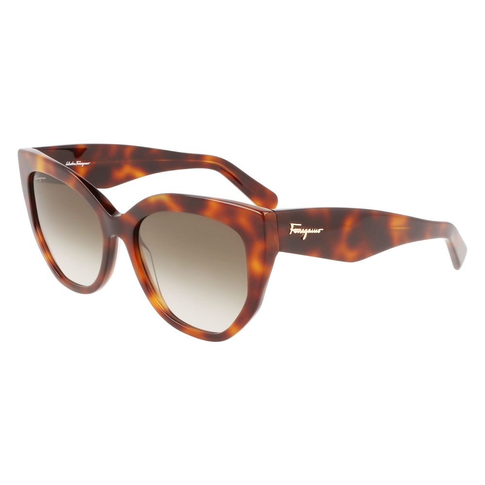 Brown Acetate Sunglasses-Ferragamo-LabelTerrace.com