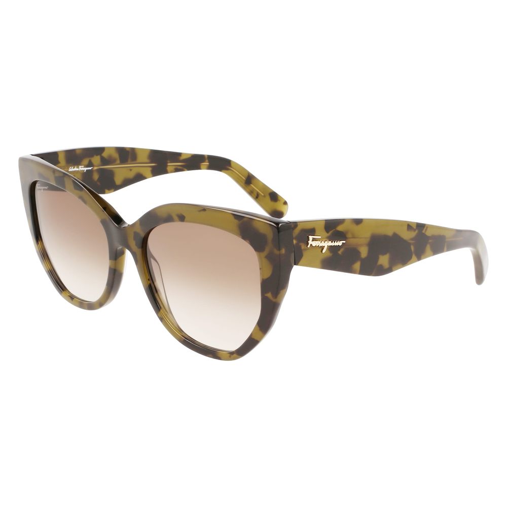 Brown Acetate Sunglasses-Ferragamo-LabelTerrace.com