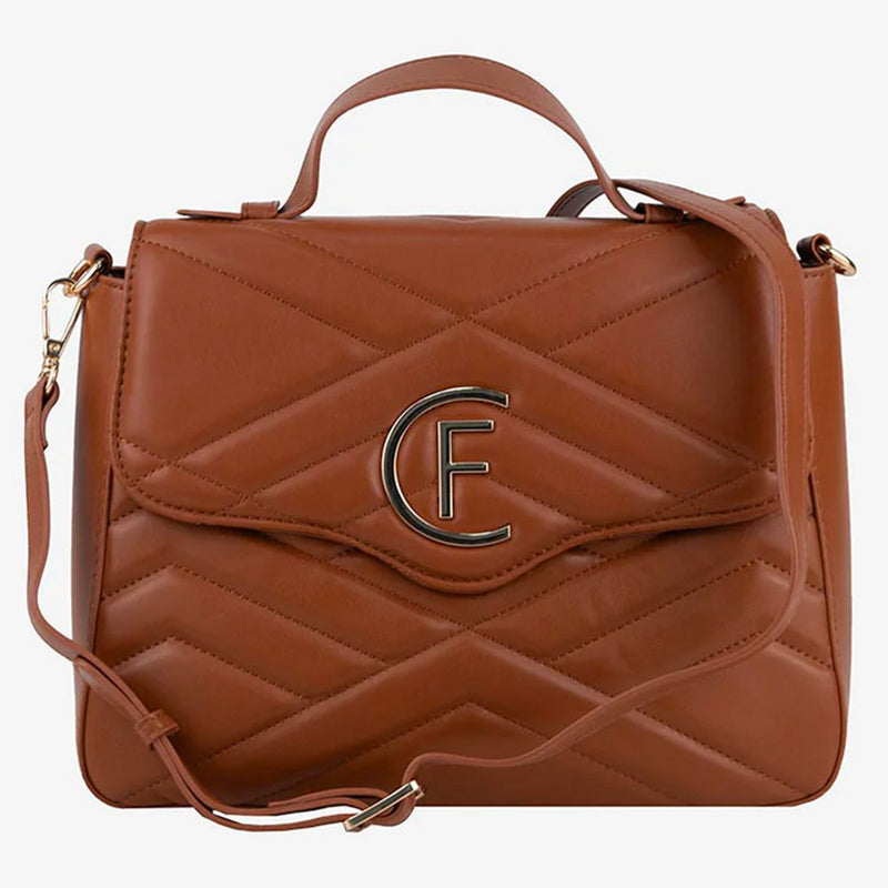 Brown Artificial Leather Women Crossbody Bag-CRISTINAEFFE-LabelTerrace.com