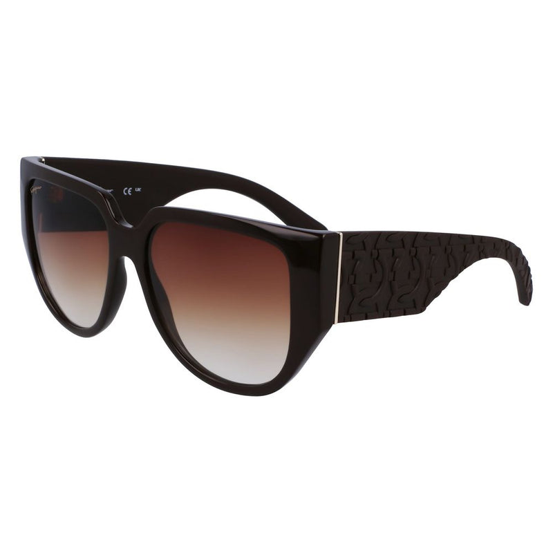 Brown Bio Injected Sunglasses-Ferragamo-LabelTerrace.com