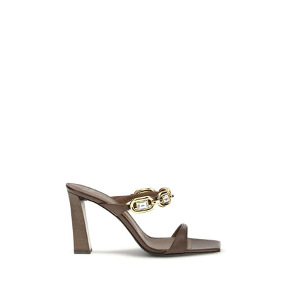 Brown Calf Leather Bos Taurus Sandals