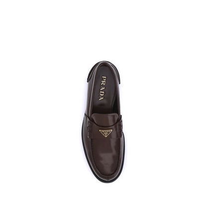 Brown Calf Leather Bos Taurus Slip-On Loafers