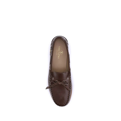 Brown Calf Leather Bos Taurus Slip-On Loafers