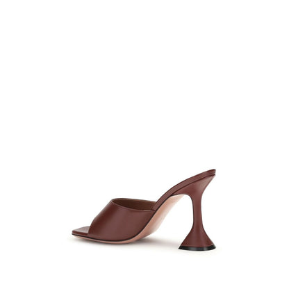 Brown Calf Leather Bos Taurus Stiletto Heel Sandals