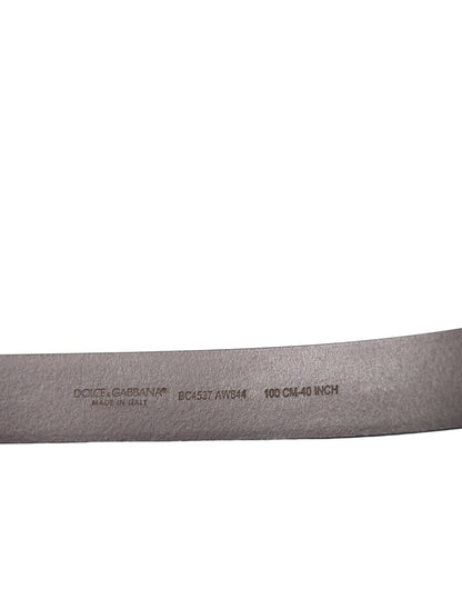 Brown Calf Leather Gold Metal Buckle Belt-Dolce & Gabbana-LabelTerrace.com