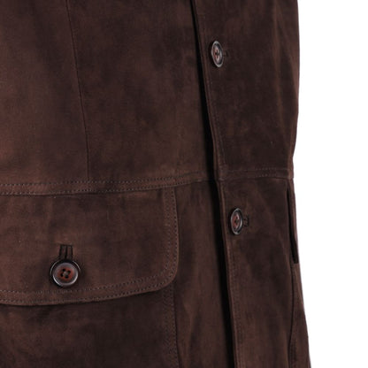 Brown Calfskin Men Bomber Jacket-Emilio Romanelli-LabelTerrace.com