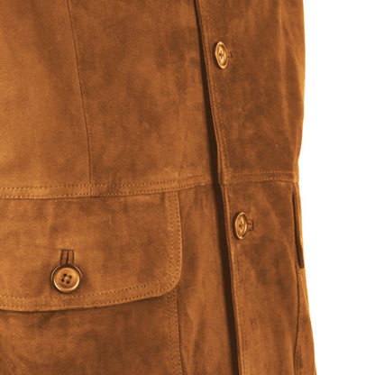 Brown Calfskin Men Bomber Jacket-Emilio Romanelli-LabelTerrace.com
