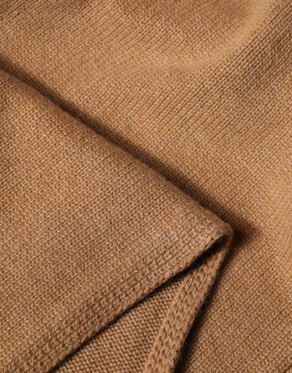 Brown Cashmere Knitted Foulard 207cm x 29cm Men Scarf