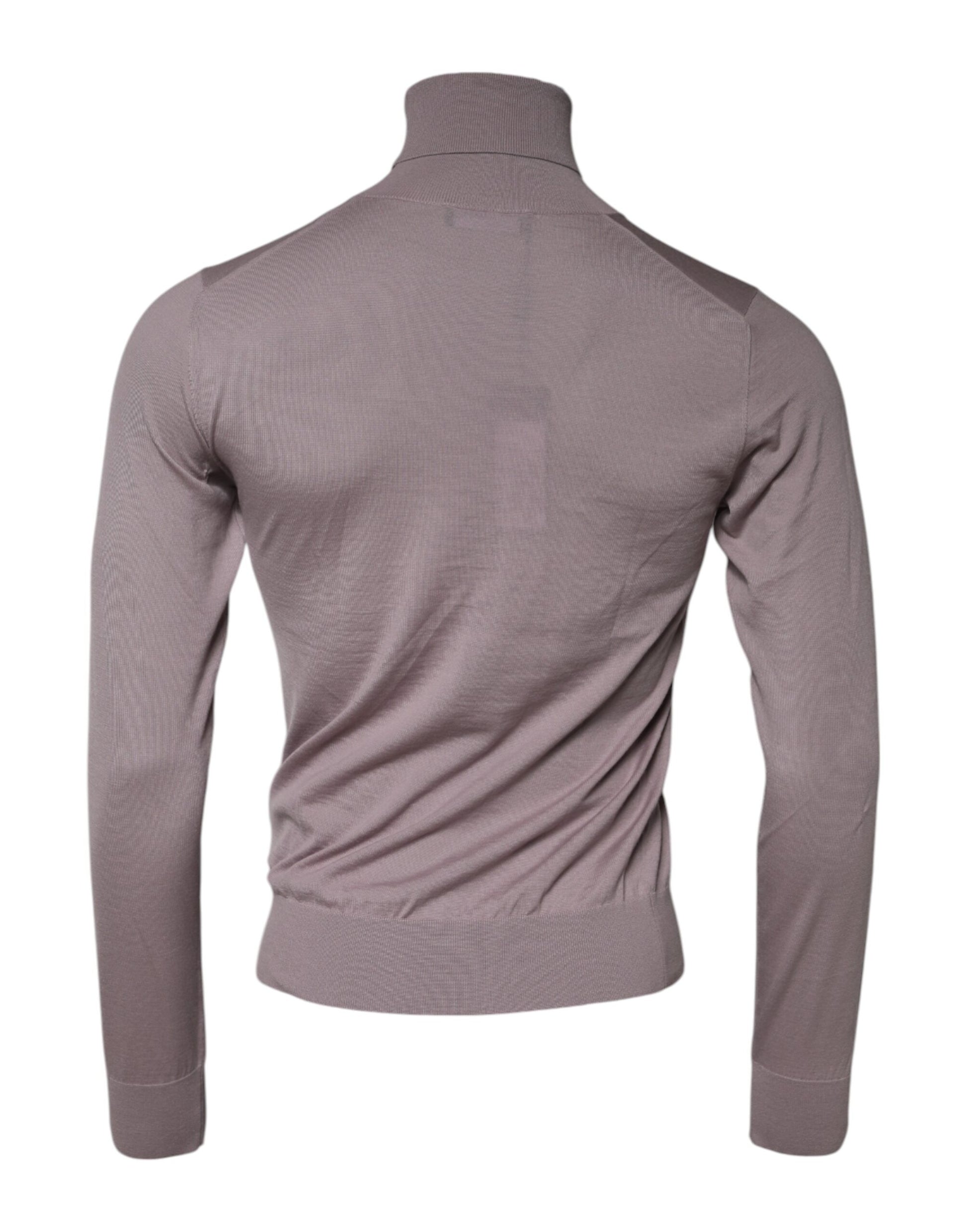 Brown Cashmere Knitted Men Pullover Sweater