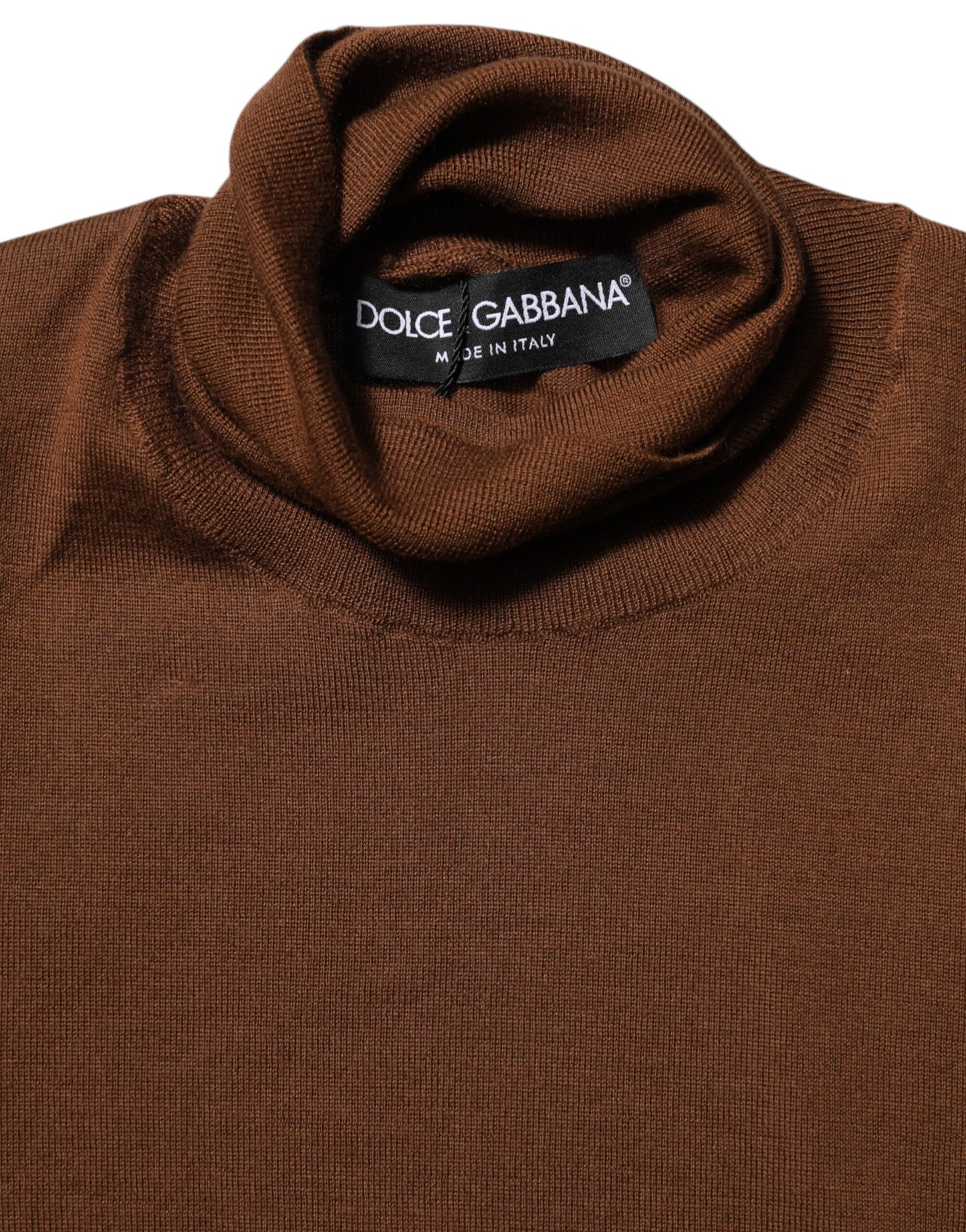 Brown Cashmere Turtle Neck Pullover Sweater