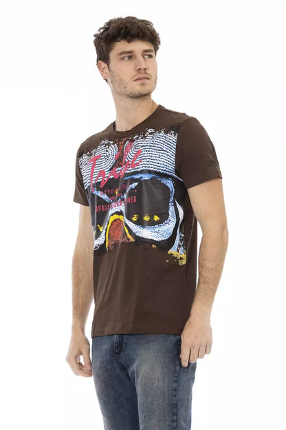 Brown Cotton Men T-Shirt-Trussardi Action-LabelTerrace.com
