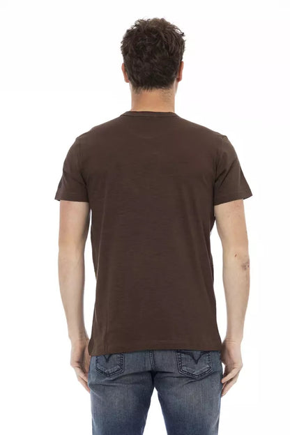 Brown Cotton Men T-Shirt-Trussardi Action-LabelTerrace.com