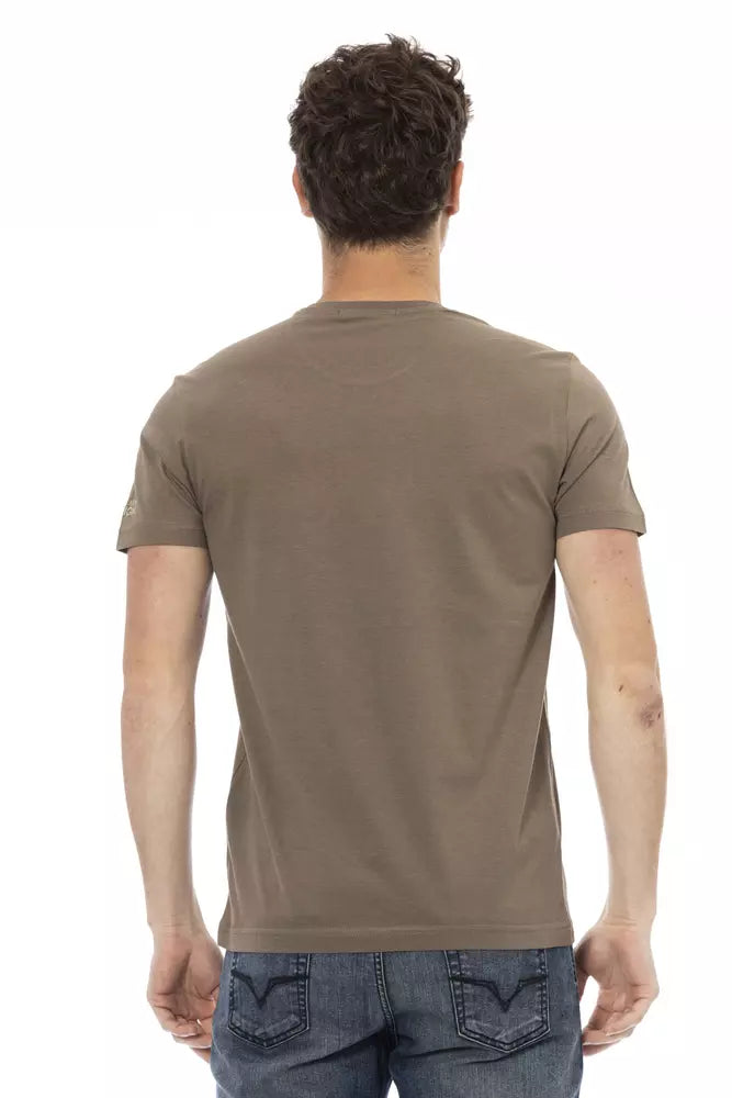 Brown Cotton Men T-Shirt-Trussardi Action-LabelTerrace.com