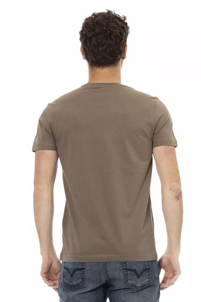 Brown Cotton Men T-Shirt-Trussardi Action-LabelTerrace.com