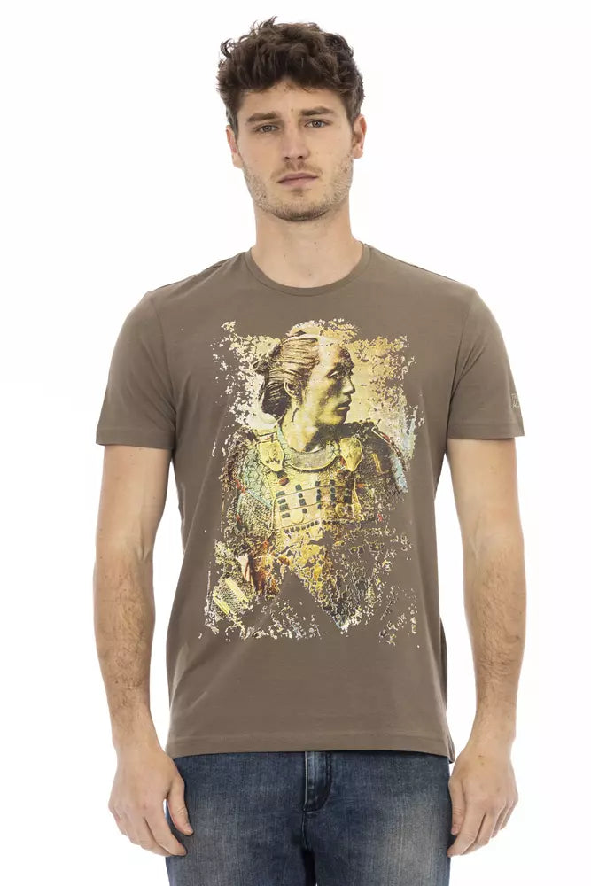 Brown Cotton Men T-Shirt-Trussardi Action-LabelTerrace.com