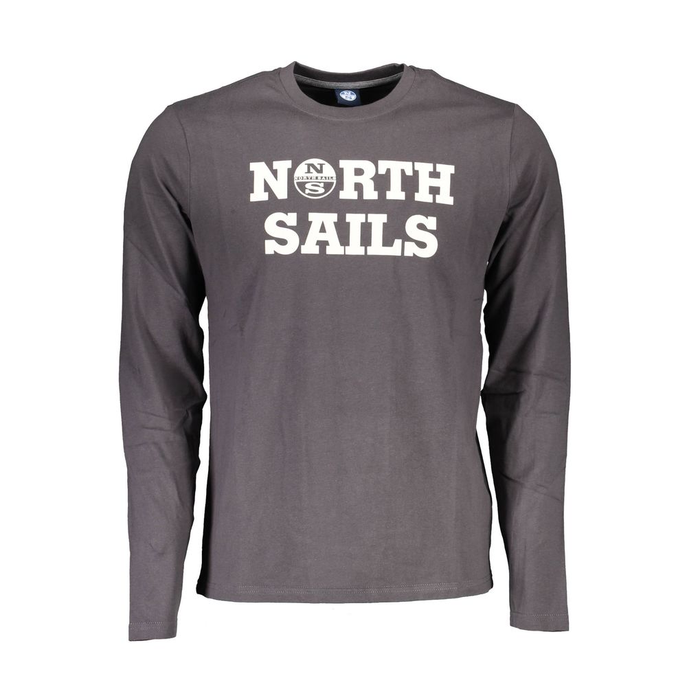 Brown Cotton Men T-Shirt-North Sails-LabelTerrace.com