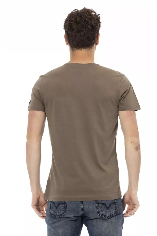 Brown Cotton Men's T-Shirt-Trussardi Action-LabelTerrace.com