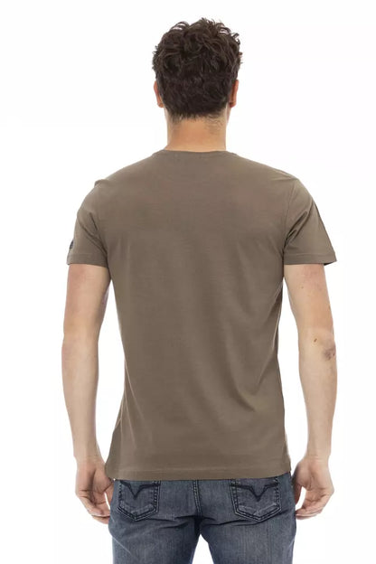 Brown Cotton Men's T-Shirt-Trussardi Action-LabelTerrace.com