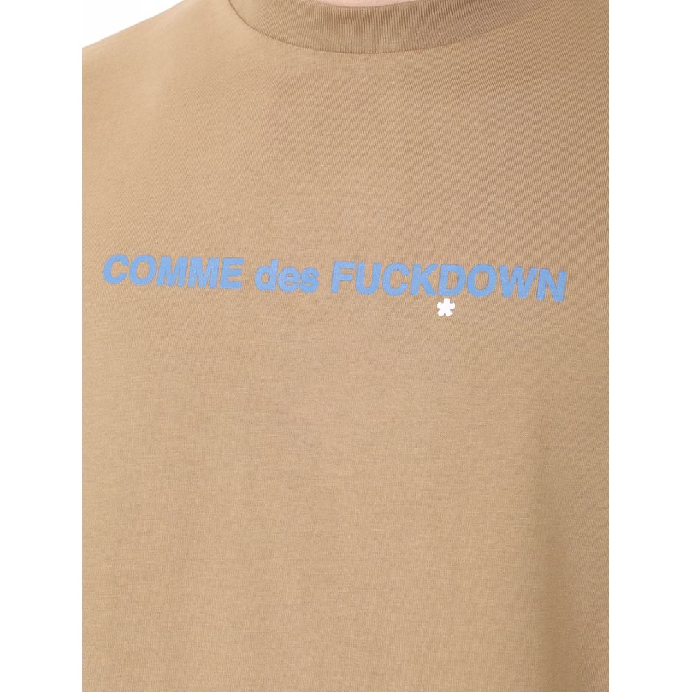 Brown Cotton T-Shirt-Comme Des Fuckdown-LabelTerrace.com
