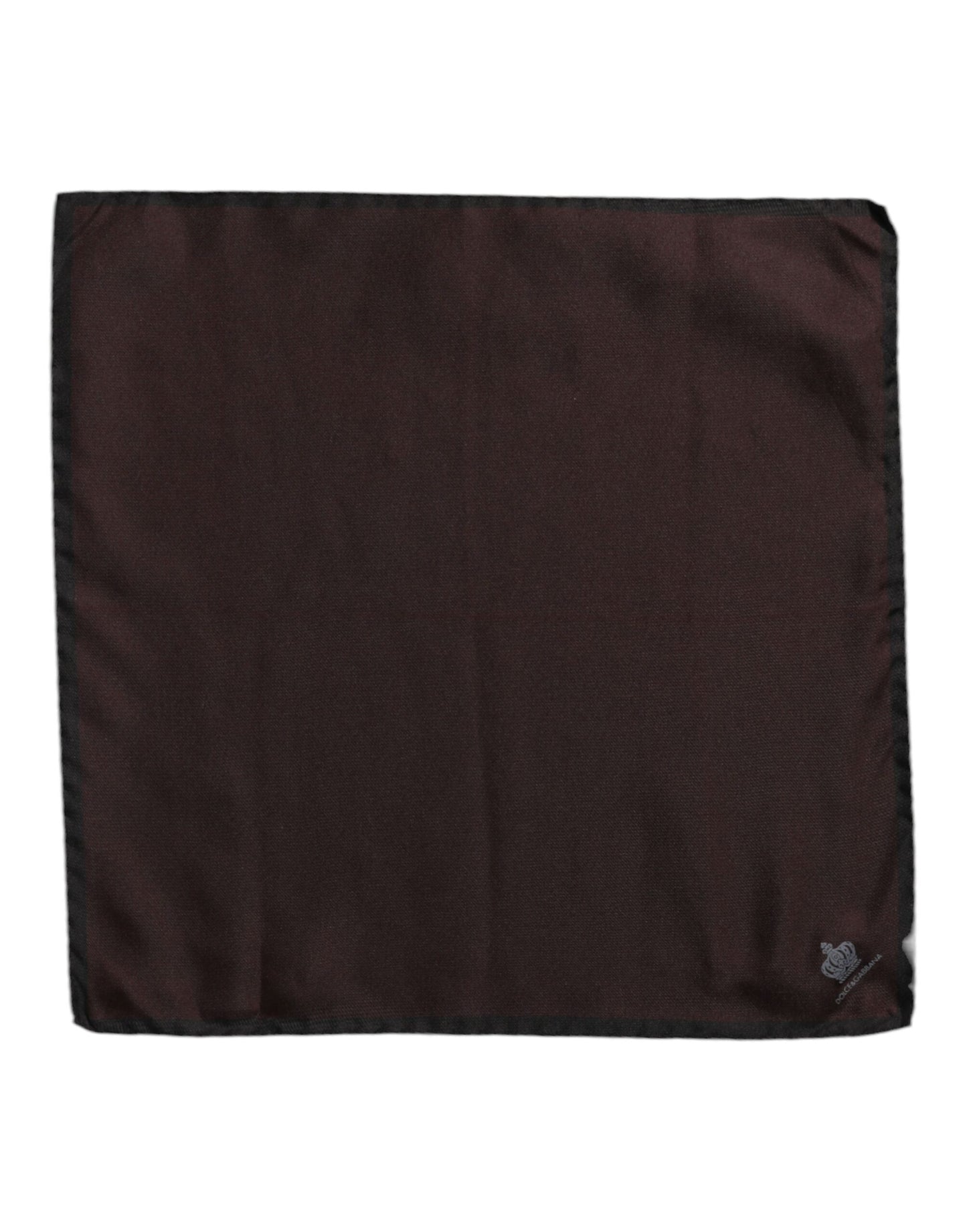 Brown DG Crown Silk Square Men Foulard Scarf-Dolce & Gabbana-LabelTerrace.com