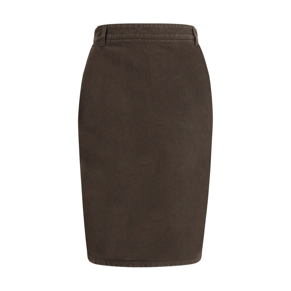 Denim Pencil Skirt-Saint Laurent-LabelTerrace.com
