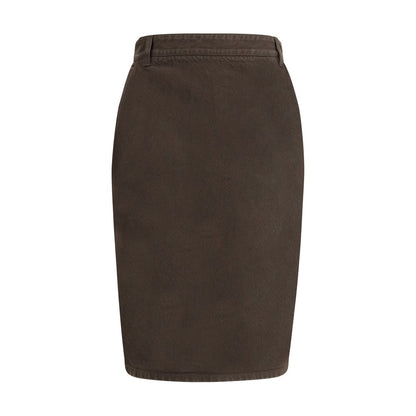 Denim Pencil Skirt-Saint Laurent-LabelTerrace.com