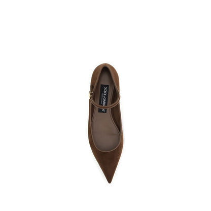 Brown Goatskin Ballet Flats