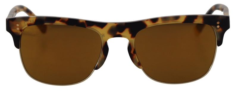 Brown Gold Acetate Havana DG430A Sunglasses-Dolce & Gabbana-LabelTerrace.com