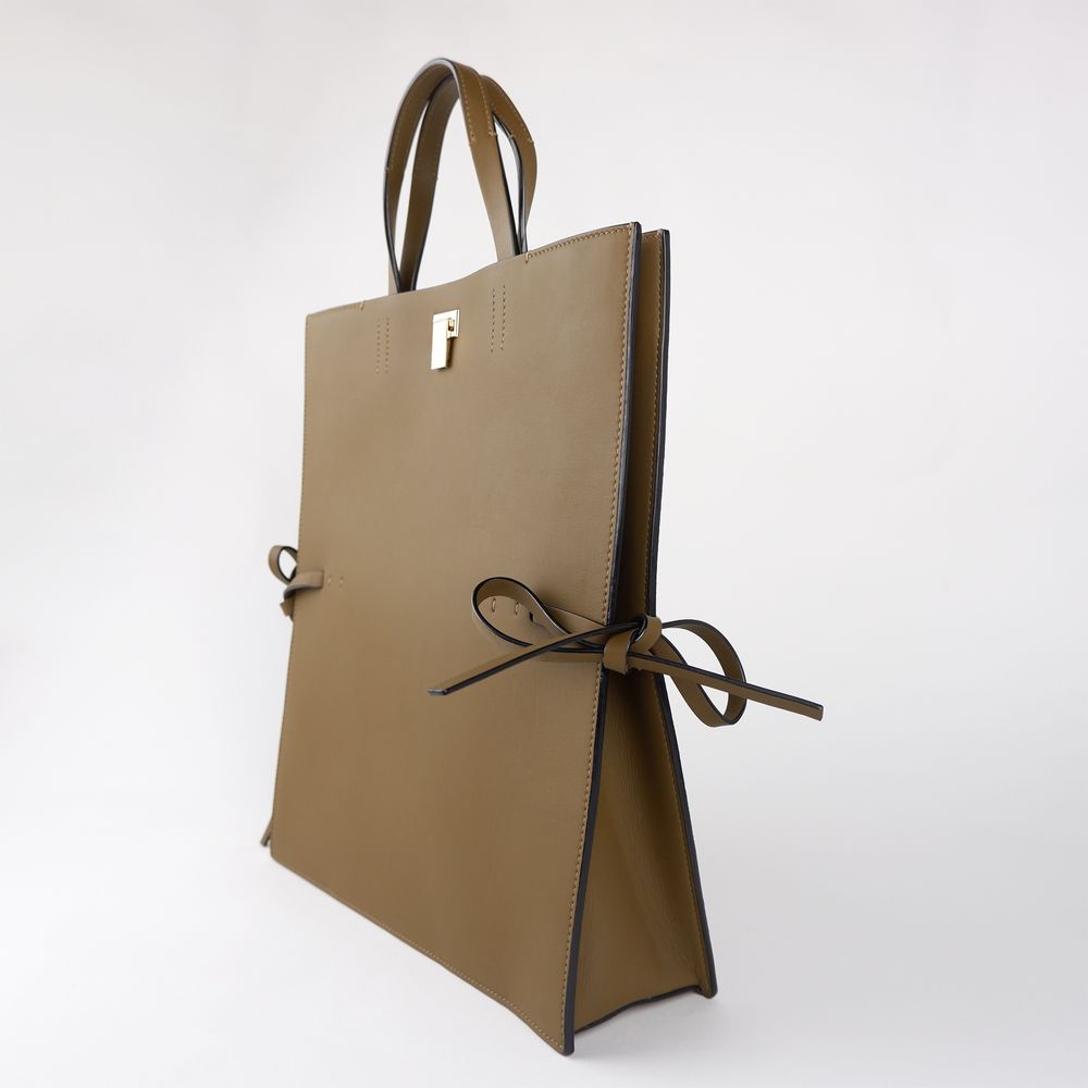 Brown Leather Handbag-Giada-LabelTerrace.com