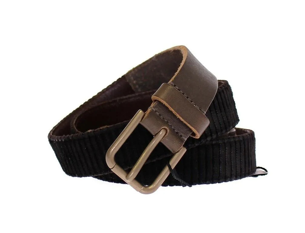 Brown Leather Logo Cintura Gürtel Belt-Dolce & Gabbana-LabelTerrace.com