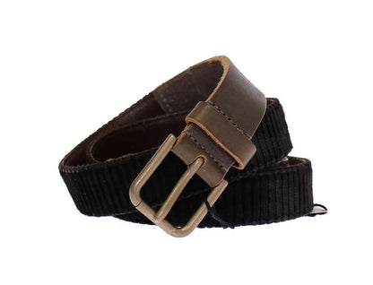 Brown Leather Logo Cintura Gürtel Belt-Dolce & Gabbana-LabelTerrace.com