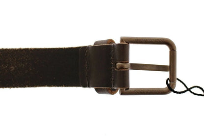 Brown Leather Logo Cintura Gürtel Belt-Dolce & Gabbana-LabelTerrace.com